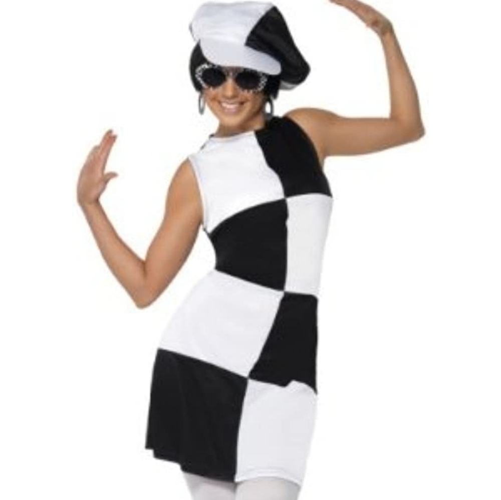 Smiffy's Swining Small 60s Party Girl Black & White